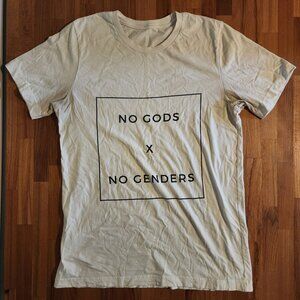 No Gods x No Genders White and Black Tshirt Medium